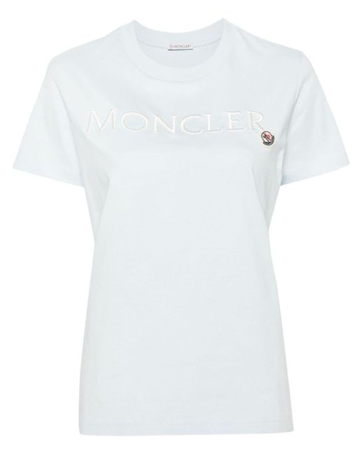 Moncler White T-Shirt With Logo