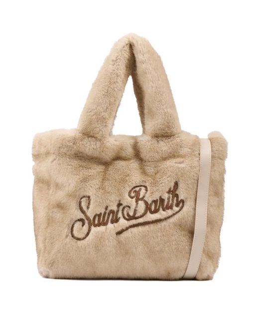 Mc2 Saint Barth Natural Colette Embroidered-Logo Tote Bag
