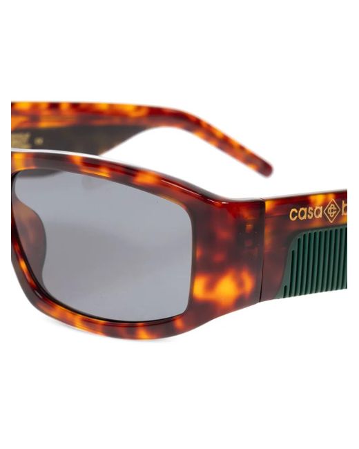 Casablanca Brown Rectangle Tortoiseshell Sunglasses