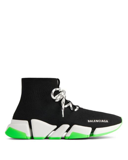 Balenciaga Green Speed 2.0 Lace-up Sneakers for men