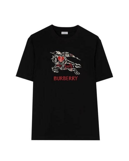 Burberry Black Heart Knight Cotton T-Shirt for men