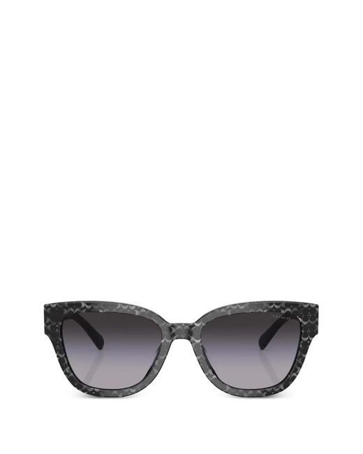 COACH Gray Eckige Sonnenbrille