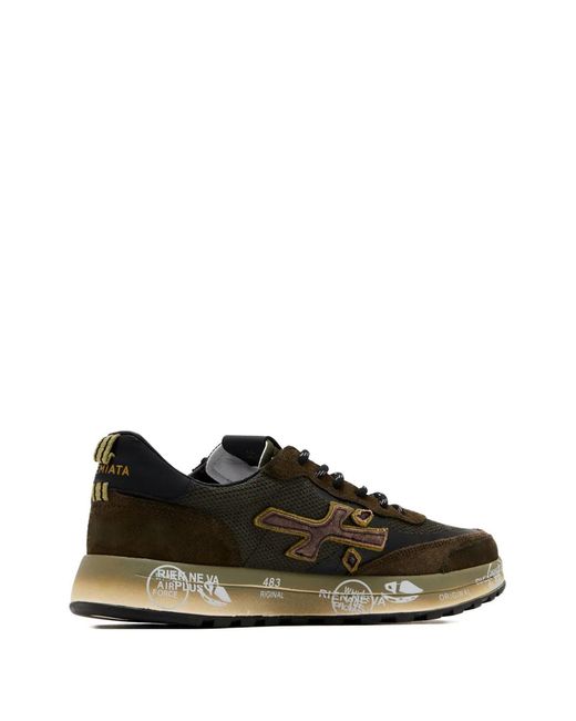 Premiata Brown Nous 7725 Appliqued Sneakers for men