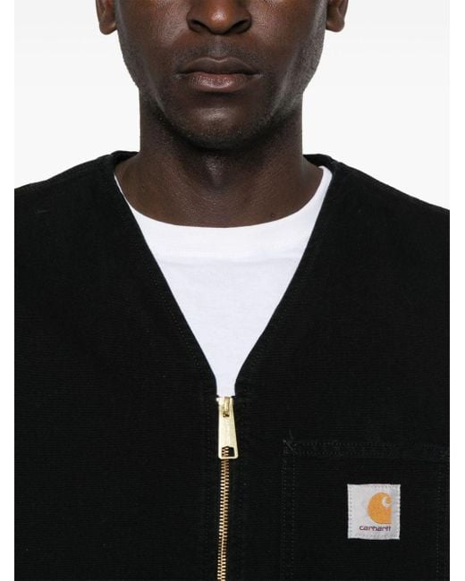 Chaleco con aplique del logo Carhartt de hombre de color Black