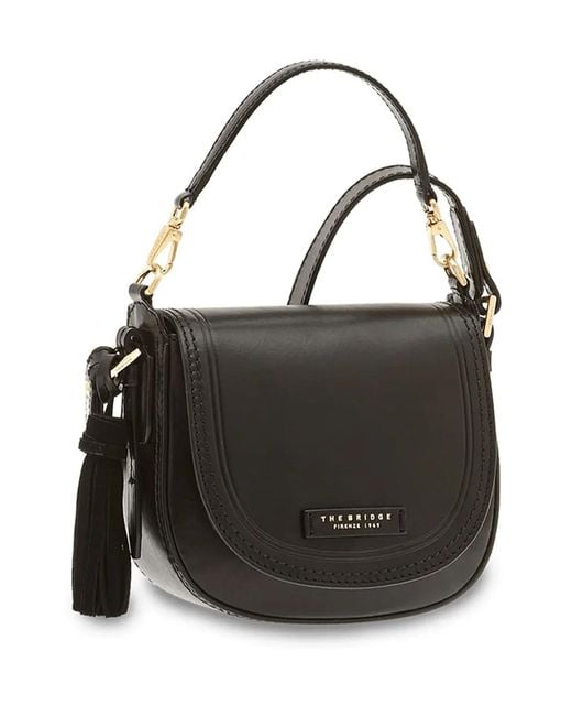 The Bridge Black Leather Shoulder Bag