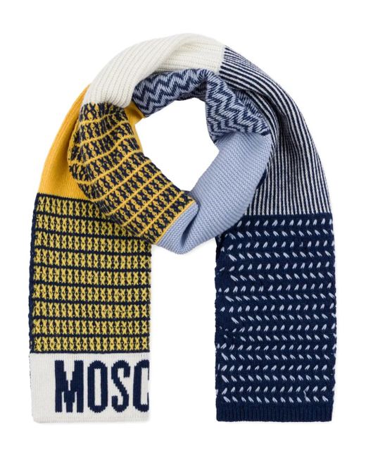 Fular a rayas Moschino de color Blue