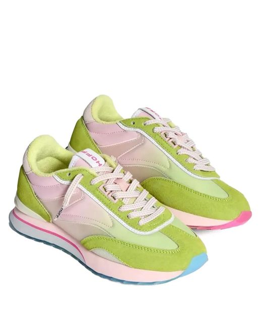HOFF Green Ombre Panelled Low-Top Sneakers