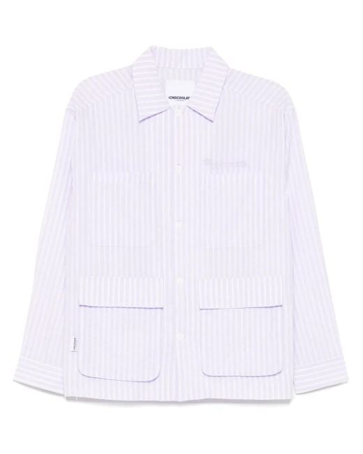 Chocoolate Gestreept Blouse in het White
