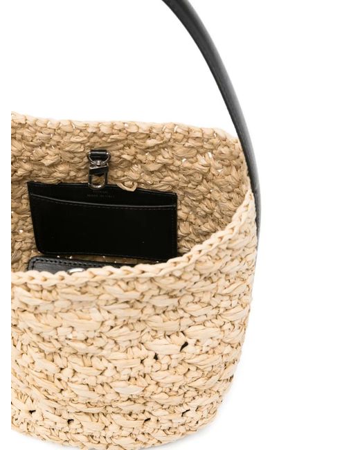 Totême White Small Belt-Strap Tote Bag