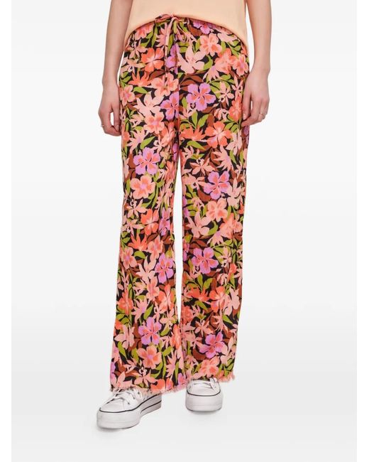 Billabong Red Floral-Print Pants