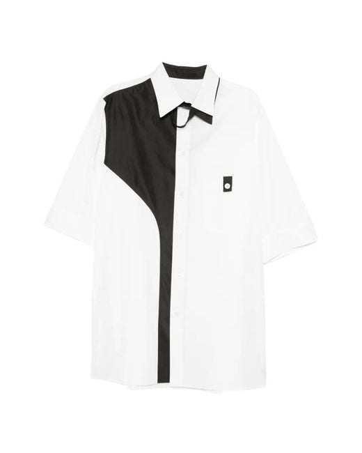 Yohji Yamamoto White T-Shirt Colour Block À Manches Courtes for men