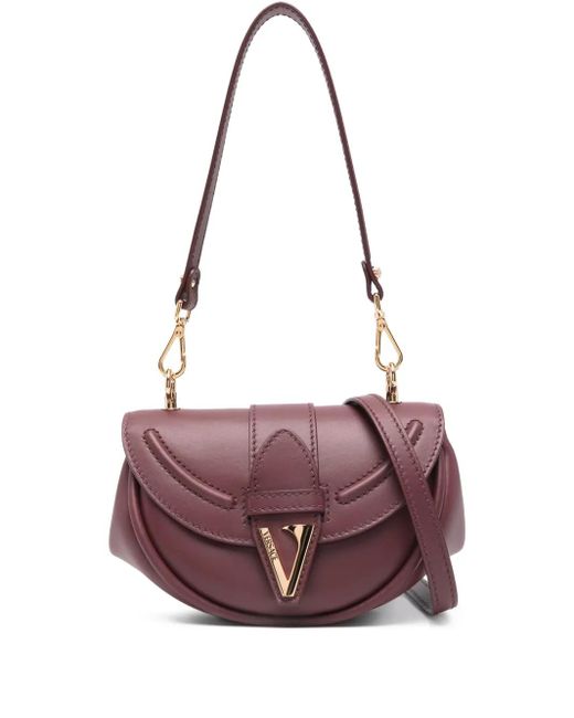 Borsa A Spalla Virtus di Versace in Purple