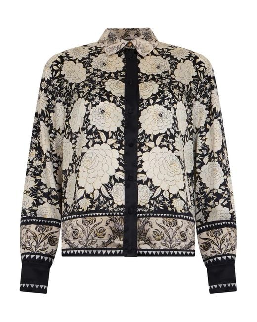 Roberto Cavalli Black Floral-Print Shirt