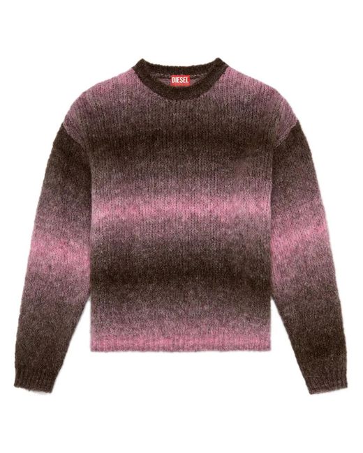 DIESEL Red K-Rasta Gradient-Knit Sweater for men