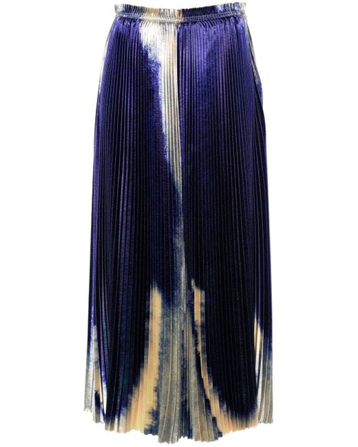 Ulla Johnson Blue Giada Pleated Skirt