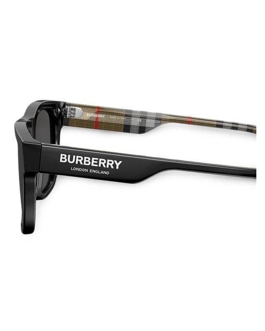 Burberry Black Square Frame Sunglasses for men