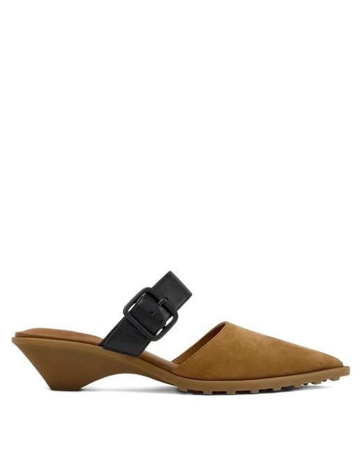 Camper Brown Anita Buckle-Detail Mules