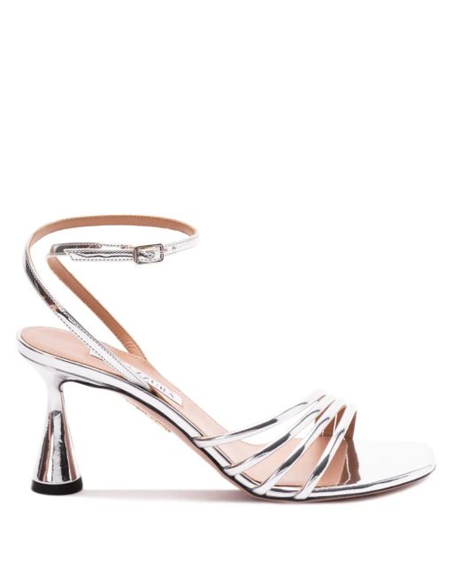 Aquazzura Pink 75Mm Latour Sandals