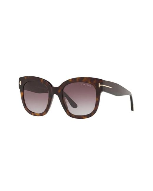 Tom Ford Brown Beatrix Square-Frame Sunglasses