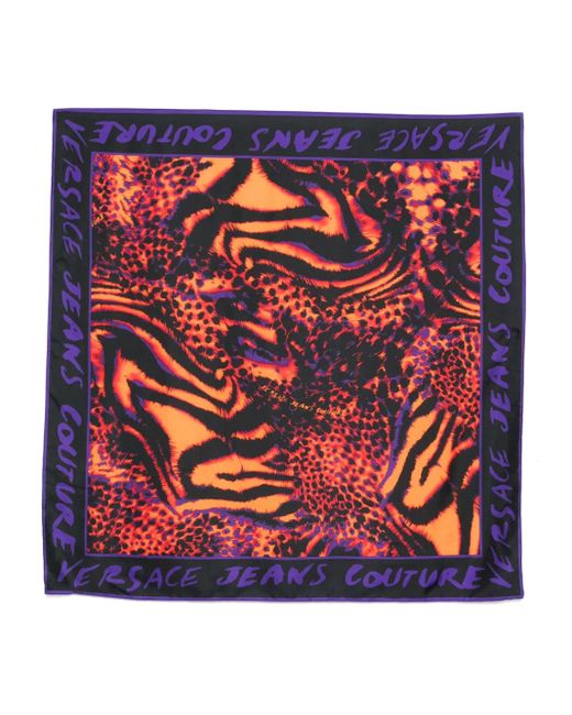 Versace Jeans Couture Blue Silk Scarf