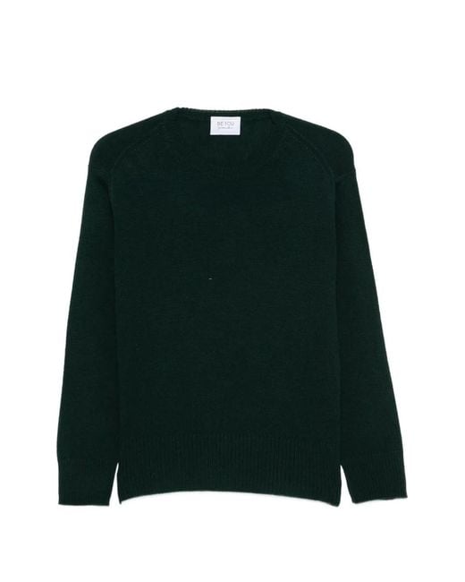 Be You Green Klassischer Pullover