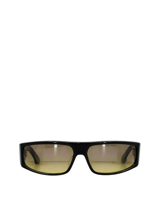 Chrome Hearts Black Porny Rectangle-Frame Sunglasses for men