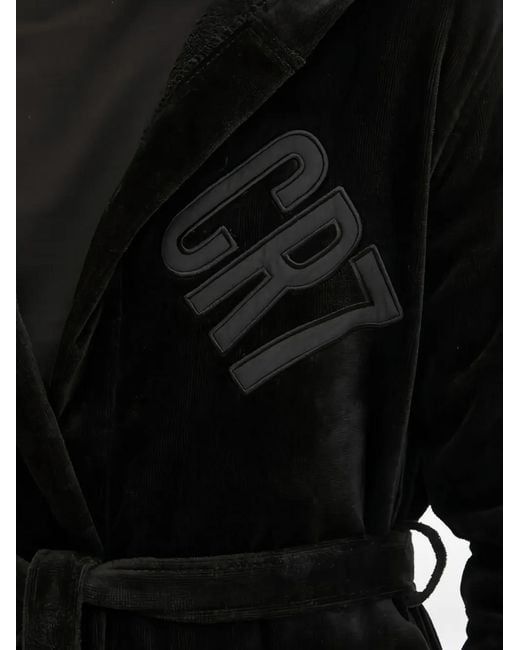 Cristiano Ronaldo CR7 Black Loungewear Ceinturé À Capuche for men