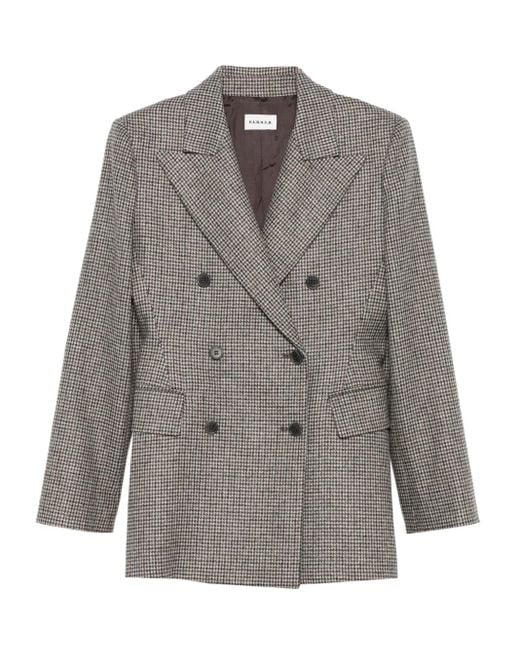 P.A.R.O.S.H. Gray Giacca Double-Breasted Jacket