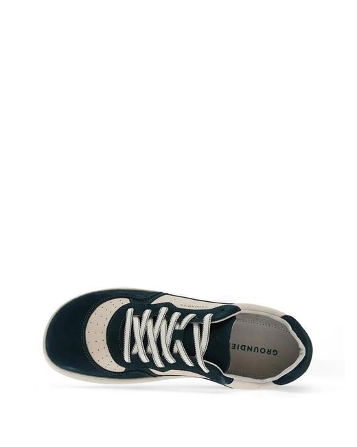 Groundies Green Nova Special Panelled Perforated Sneakers for men