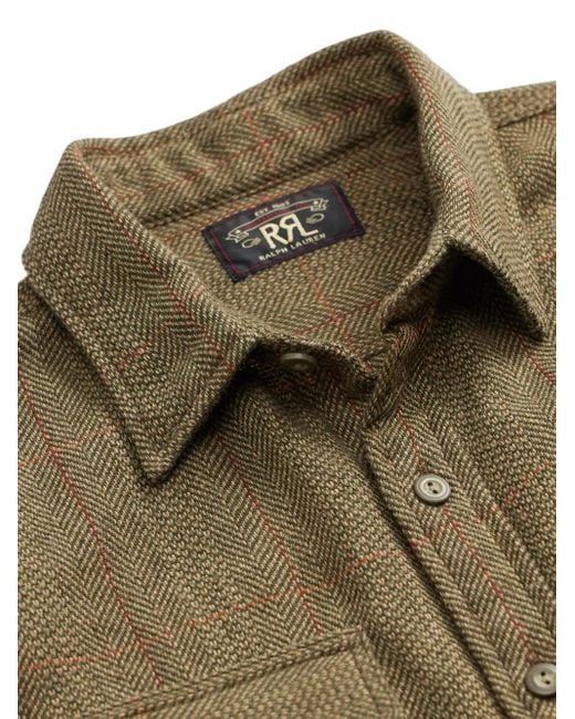 Camicia Grayson A Quadri di RRL in Green da Uomo