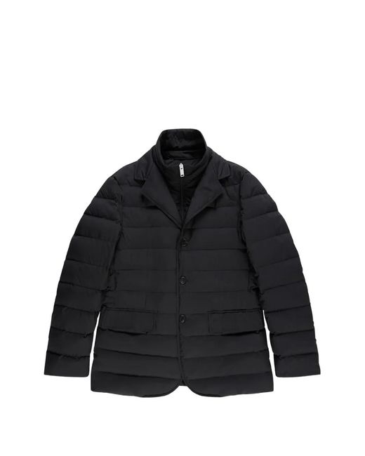 Montedoro Black Padded Zip Jacket for men