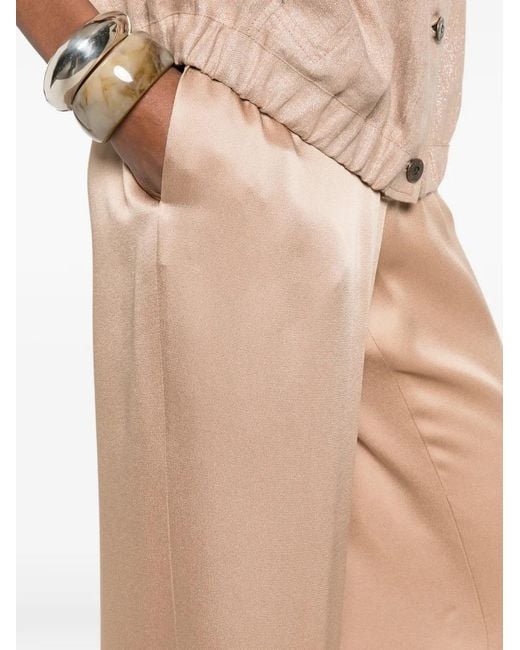 Antonelli Natural Pantalon Palazzo À Taille Élastiquée