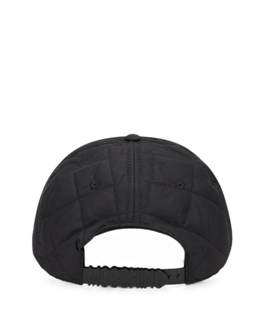 Moschino Black Quilted-Patch Baseball Cap for men