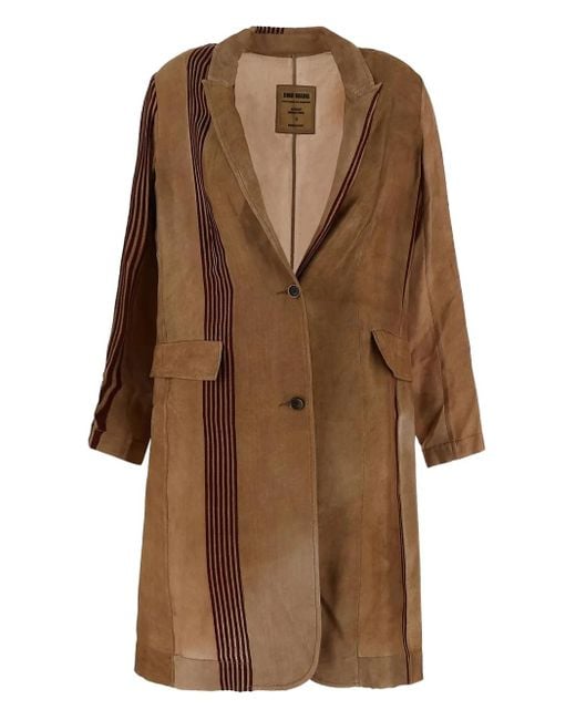 Uma Wang ストライプ コート Brown