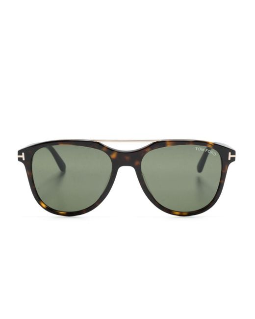 Tom Ford Green Damian 02 Pilot-frame Sunglasses