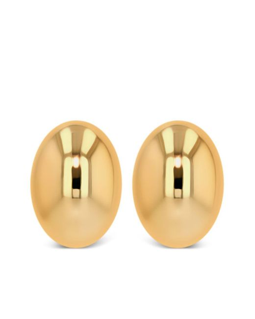 Anine Bing Oval Dome ピアス L 14kイエローゴールド Metallic