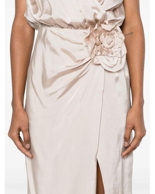 Blumarine Natural Midikleid Aus Twill