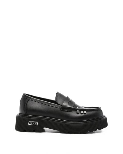 Cult Black Stud-Embellished Chunky Loafers