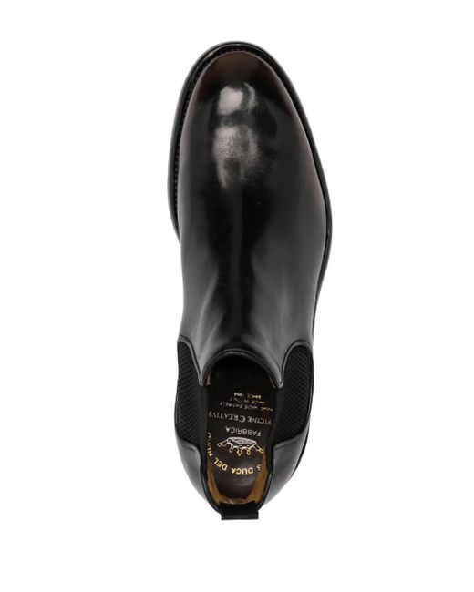 Officine Creative Black Temple 008 Leather Boots for men