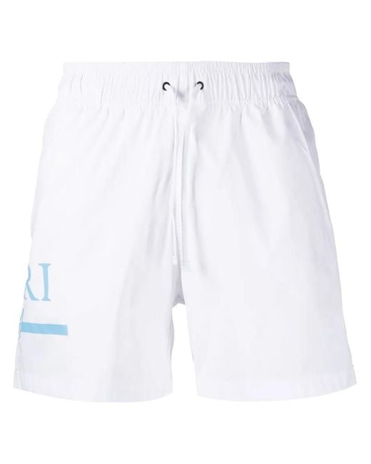 Amiri White Logo-print Track Shorts for men
