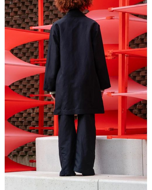 Henrik Vibskov Black Beetle Notch-Lapel Coat