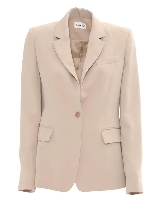 P.A.R.O.S.H. Blazer Met Enkele Rij Knopen in het Natural