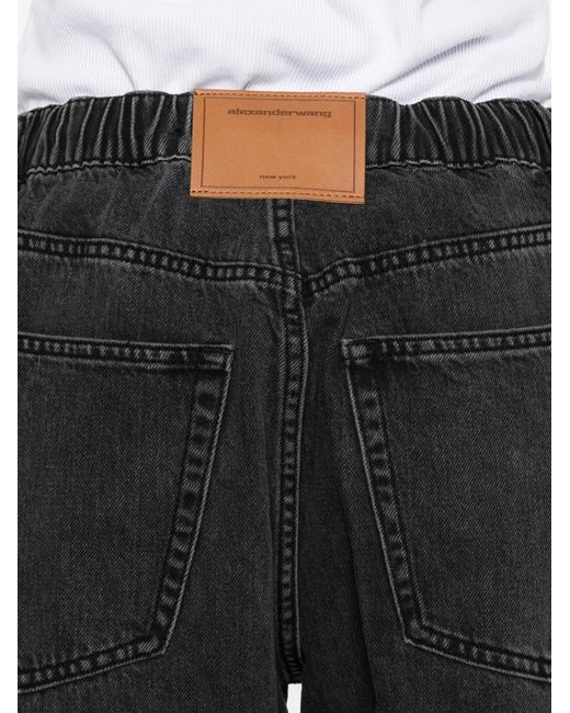 Alexander Wang Gray Logo-Patch Jeans