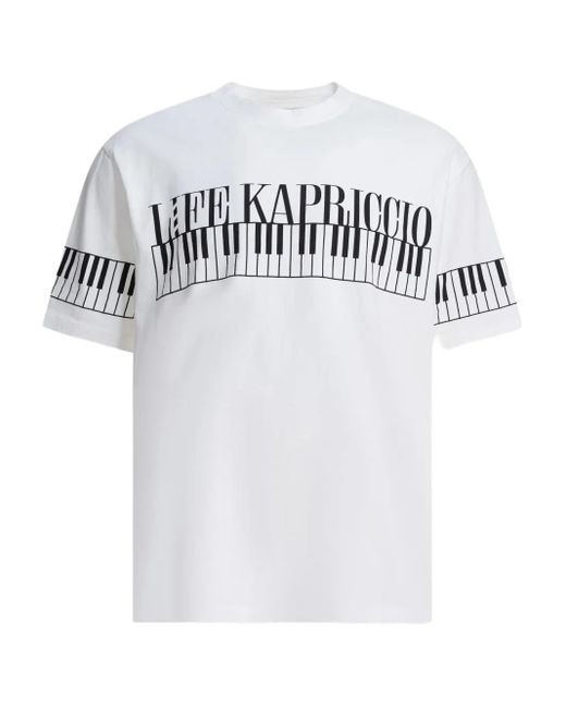 Kapital メンズ ホワイト プリント Tシャツの通販はau PAY マーケット