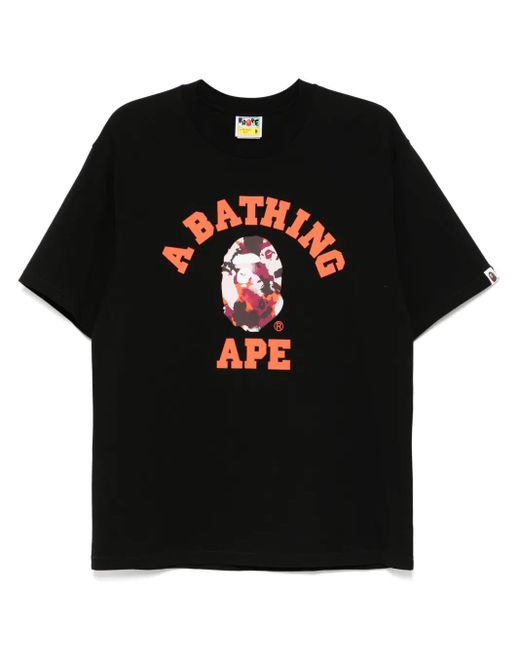 メンズ A Bathing Ape プリント Tシャツ Black
