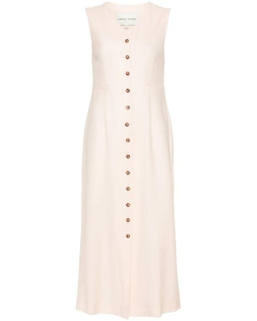 Loulou de Saison Natural Long Buttoned Dress Clothing