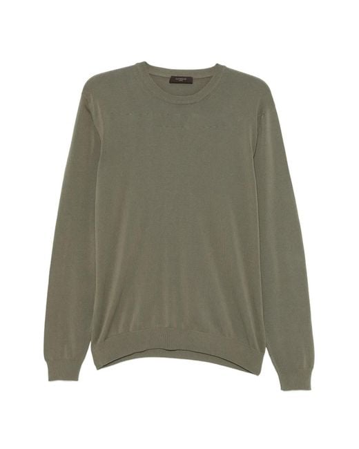 Zanone Green Long-Sleeve Sweater for men