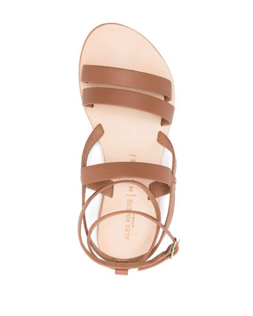 Manebí Pink Multi-way Strap Leather Sandals