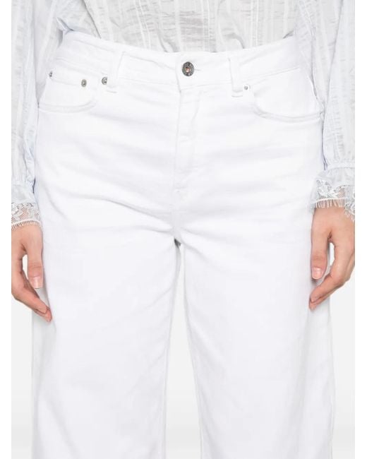 Drykorn White Straight-Leg Jeans
