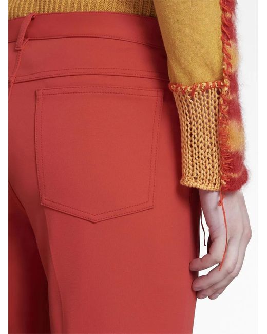 Marni Pressed-Crease Flared Trousers for men